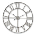 Hill Interiors Large Silver Skeleton Wall Clock