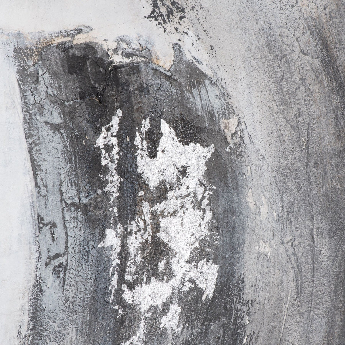 Galaxy Silver And Grey Hand Painted Canvas by Hill Interiors