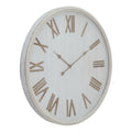 Hill Interiors Large Rustic White Clock With Beaded Frame