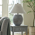 Saturn Table Lamp With Linen Shade