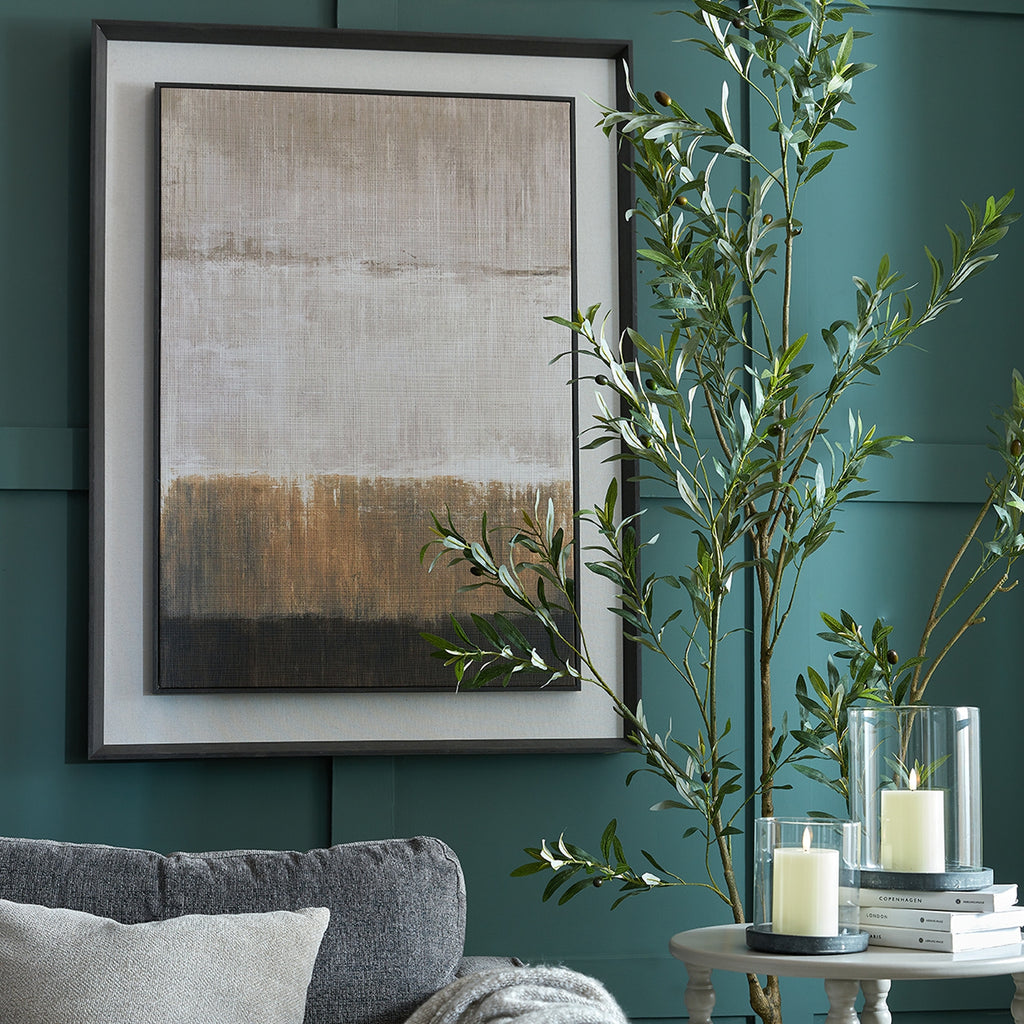 Extra Large Moderno Painting On Linen Mounted In Frame by Hill Interiors