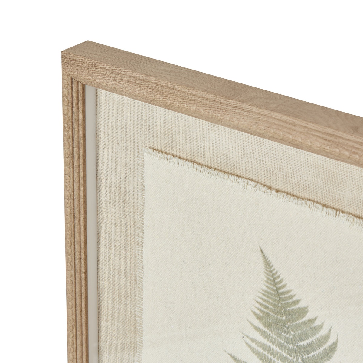 Bracken Art On Texture-Torn Paper With Beaded Frame by Hill Interiors