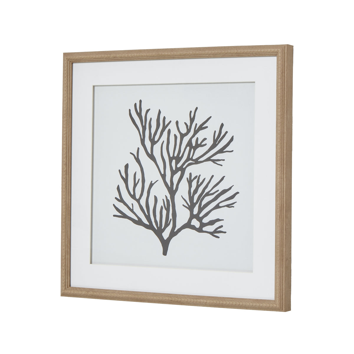 Reef Coral Art Mounted In Beaded Frame by Hill Interiors