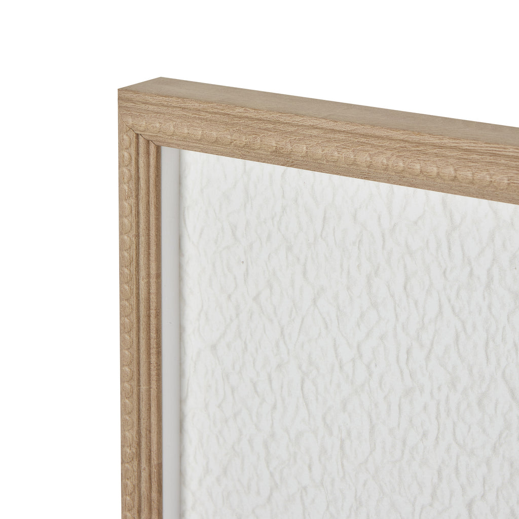 Large Quill White Feather Art Mounted In Beaded Frame by Hill Interiors