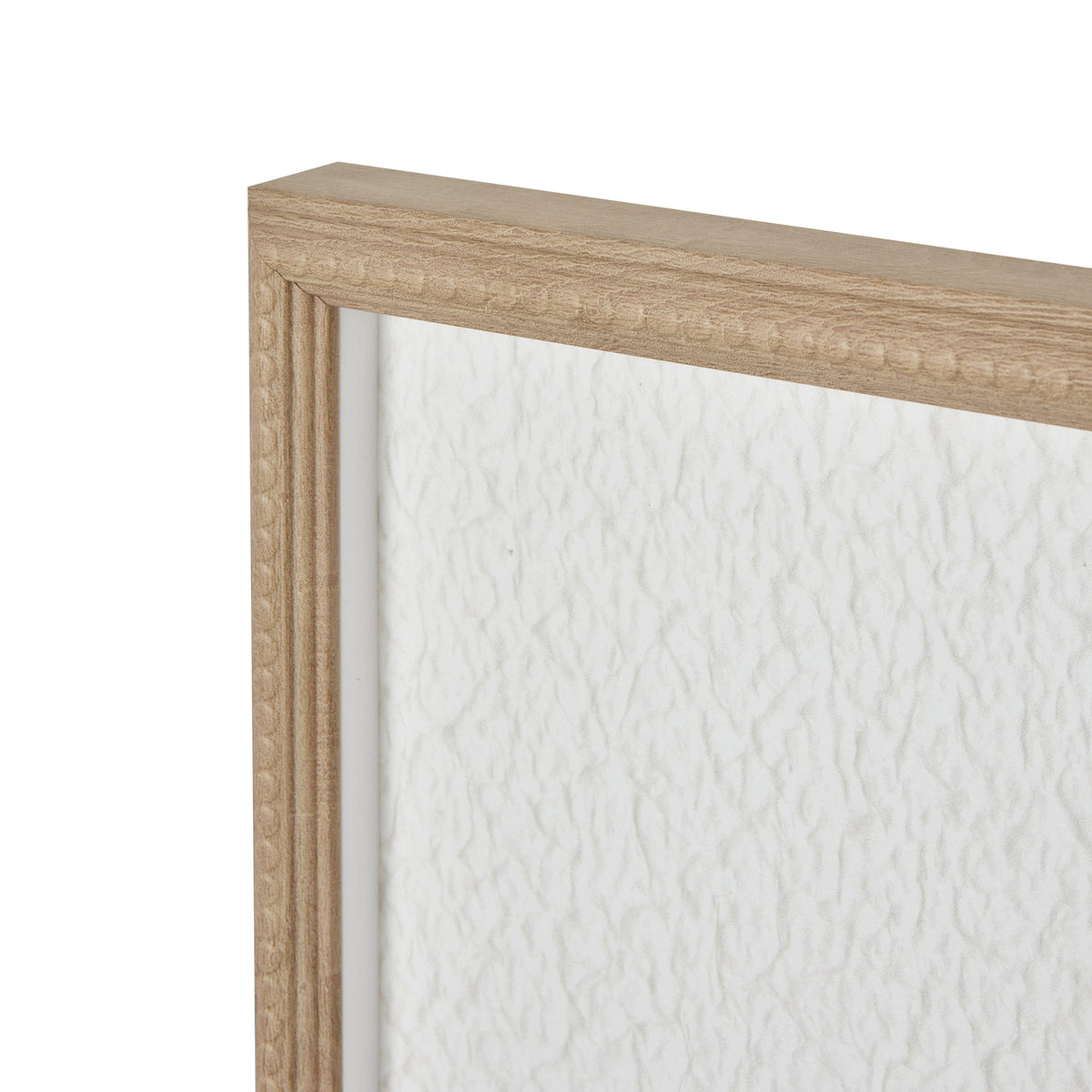Large Quill White Feather Art Mounted In Beaded Frame by Hill Interiors