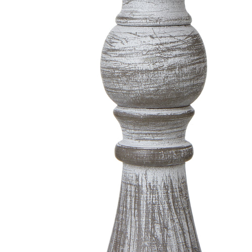 Augusta Column Table Lamp With Linen Shade - Side view | LA Home Decor