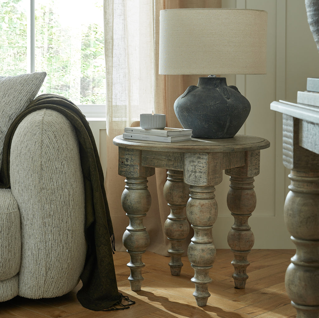 wood side table