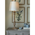 Pallido Candlestick Table Lamp With Linen Shade - Main product image | LA Home Decor