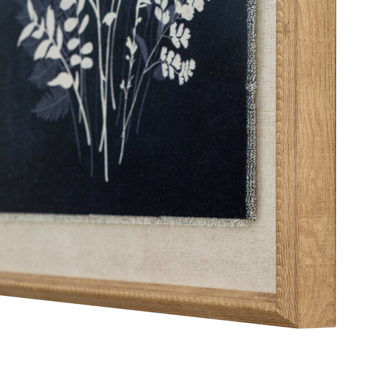 Flora & Fauna Collection Grove On Linen In Beaded Frame by Hill Interiors