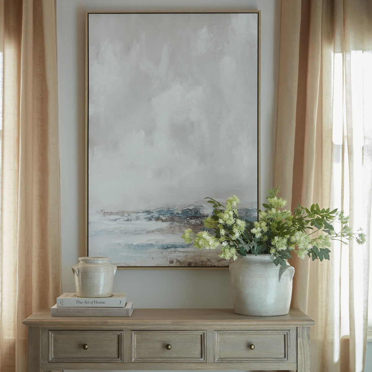 Veydra Hand Painted Canvas In Frame by Hill Interiors