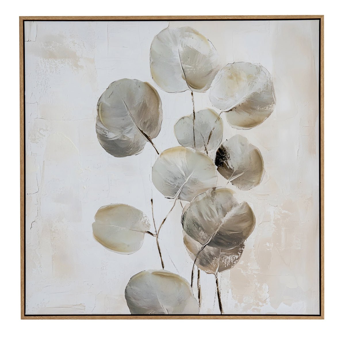 Silvra Hand Painted Canvas In Frame by Hill Interiors