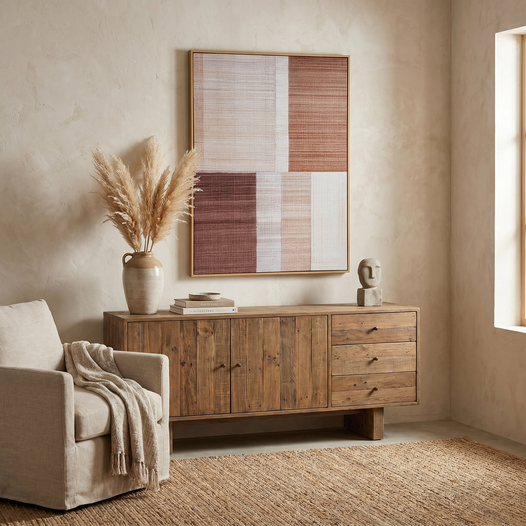 Umbora Hand Painted Canvas In Frame by Hill Interiors