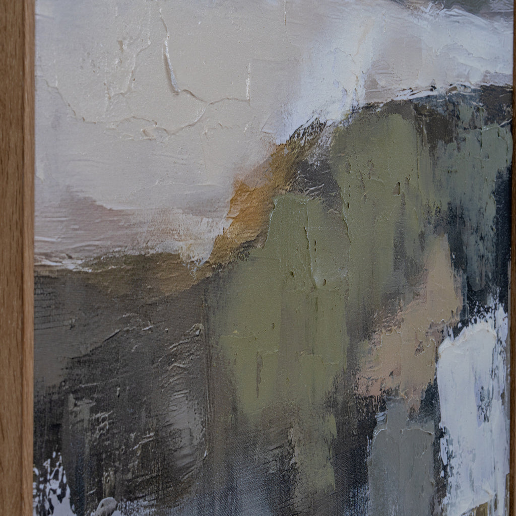 Hillside View Hand Painted Canvas in Frame by Hill Interiors