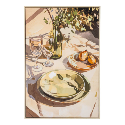 Alfresco Morning Hand Painted Canvas in Frame by Hill Interiors
