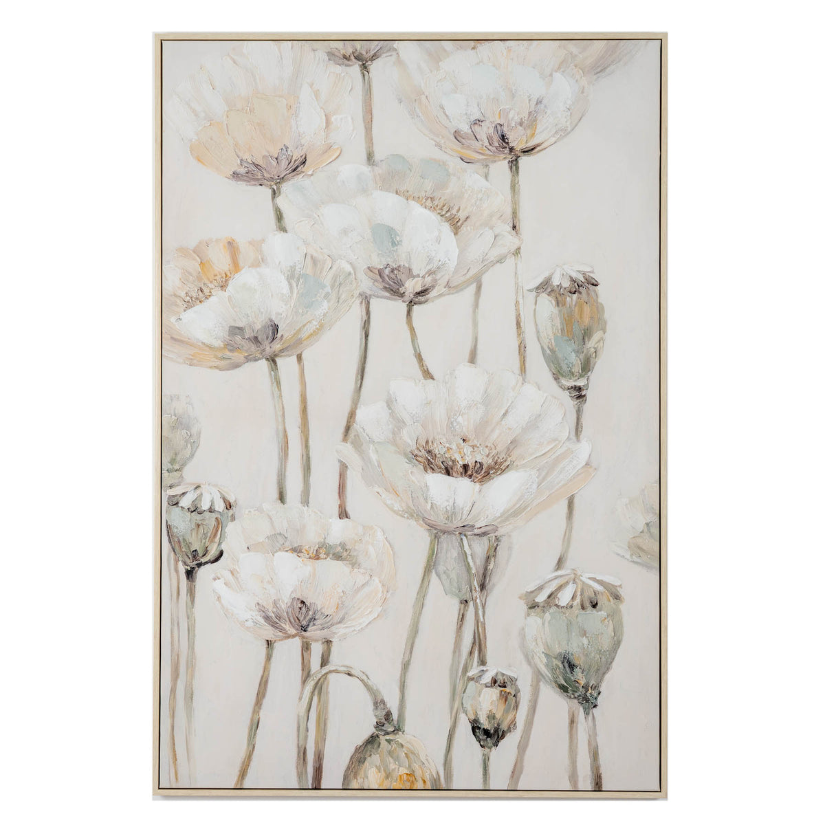 Poppy Meadow Handpainted Canvas in Frame by Hill Interiors