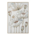 Poppy Stems Handpainted Canvas in Frame by Hill Interiors