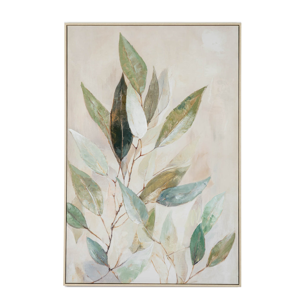 Willow Shade Handpainted Canvas in Frame by Hill Interiors
