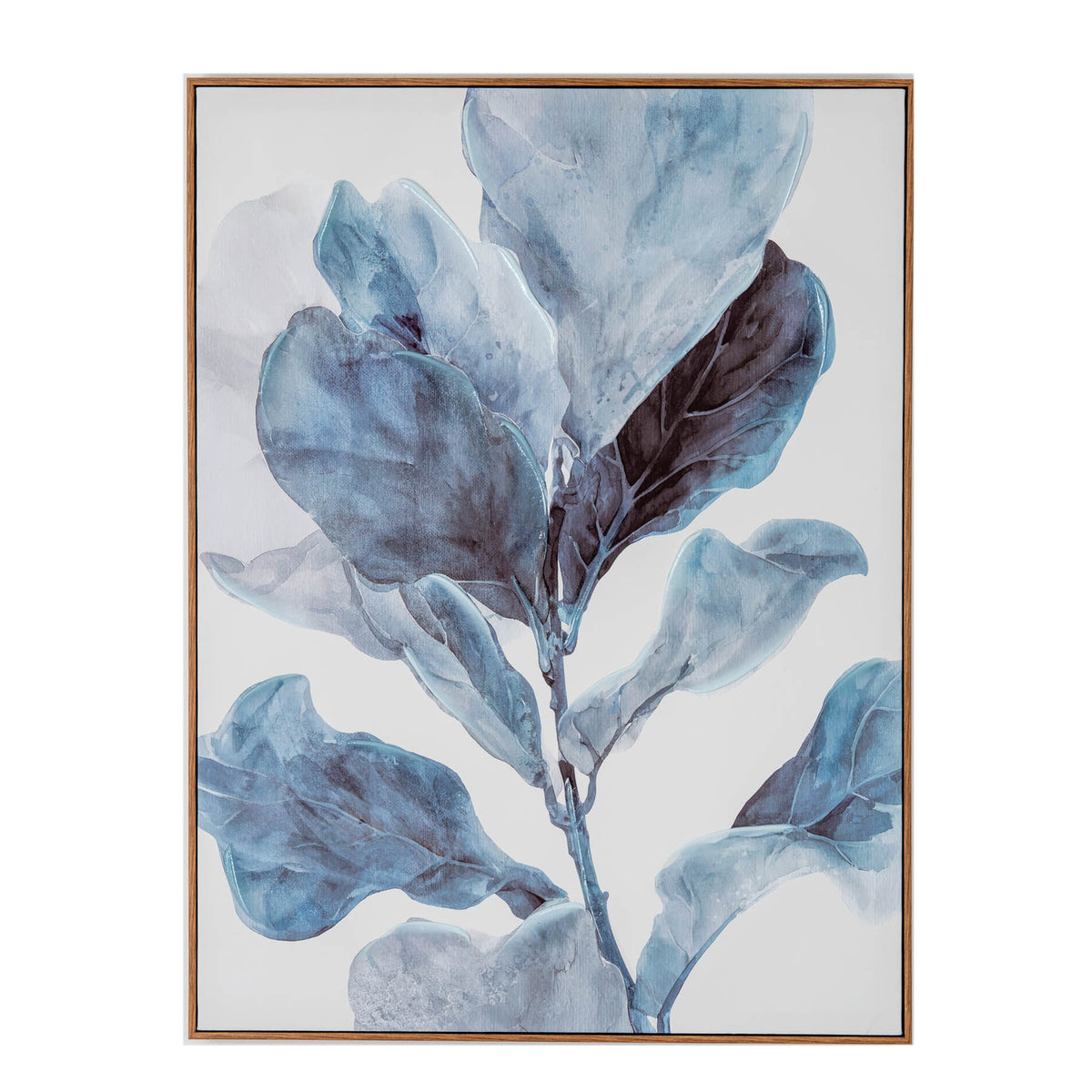 Silva Eucalyptus Hand Painted Canvas in Frame by Hill Interiors
