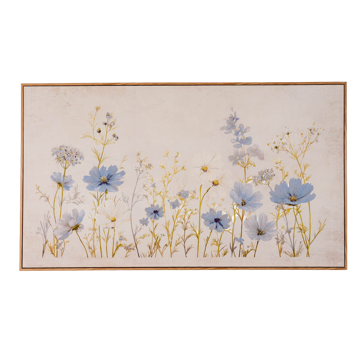 Wildflower Meadow Hand Painted Canvas in Frame by Hill Interiors