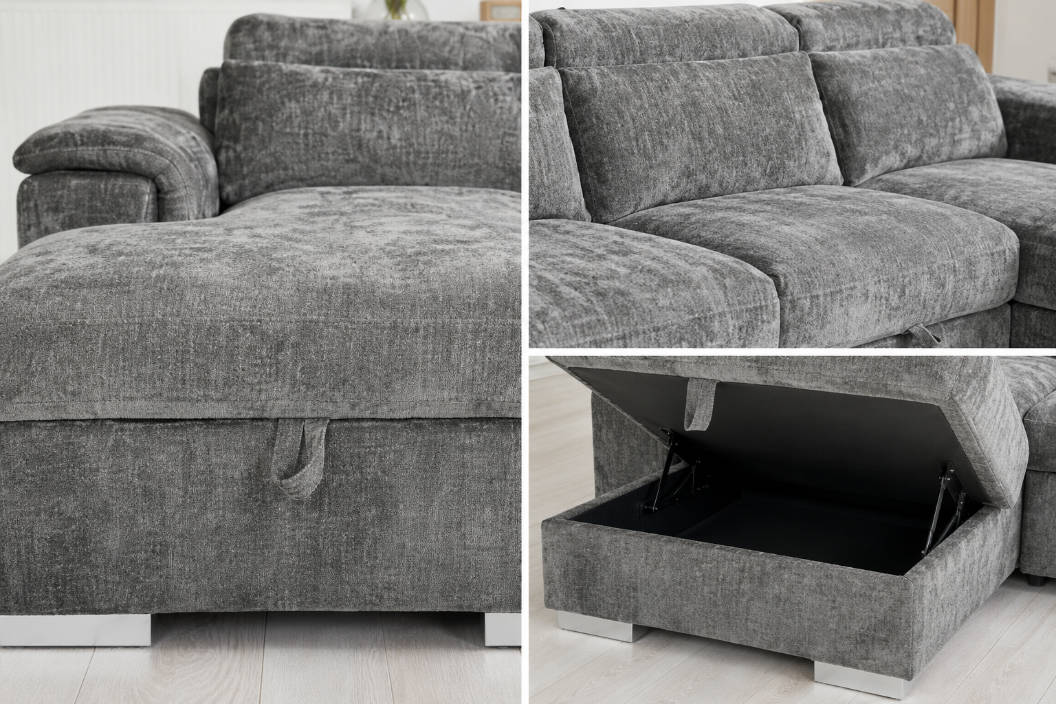 Alaya Grey Sofabed, sofa corner