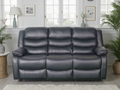 Conrad Manual Recliner Sofa Black 3 Seater - Main product image | LA Home Decor