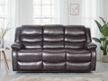 Conrad Manual Recliner Sofa Brown 3 Seater - Main product image | LA Home Decor