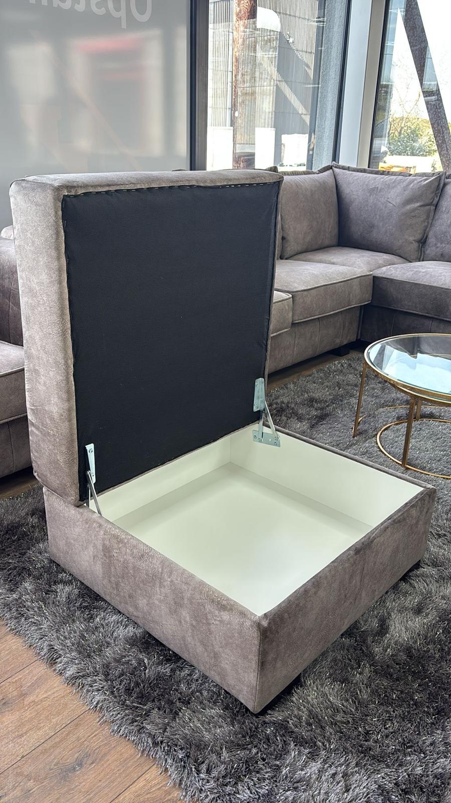 Serena Sofa Brown Footstool