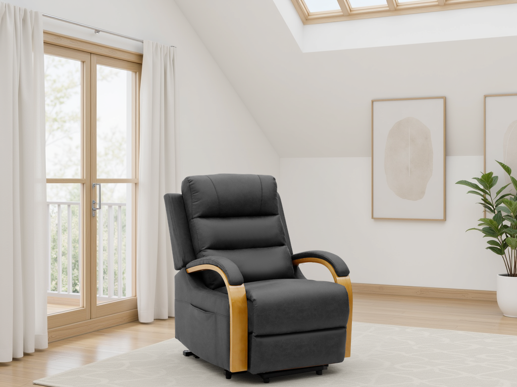 Vigo Electric Reclining Chair Grey - Main product image | LA Home Decor