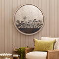 Fleur Et Faune Round Antique Wall Mirror – Greywash