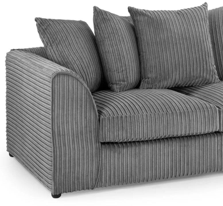 Harley Jumbo Sofa Grey Left Hand Facing Corner