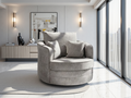 Serena Sofa Grey Swivel Chair - Main product image | LA Home Decor